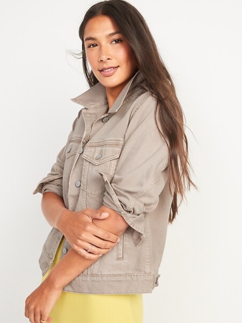 Old Navy Tan Denim Jacket - XL
